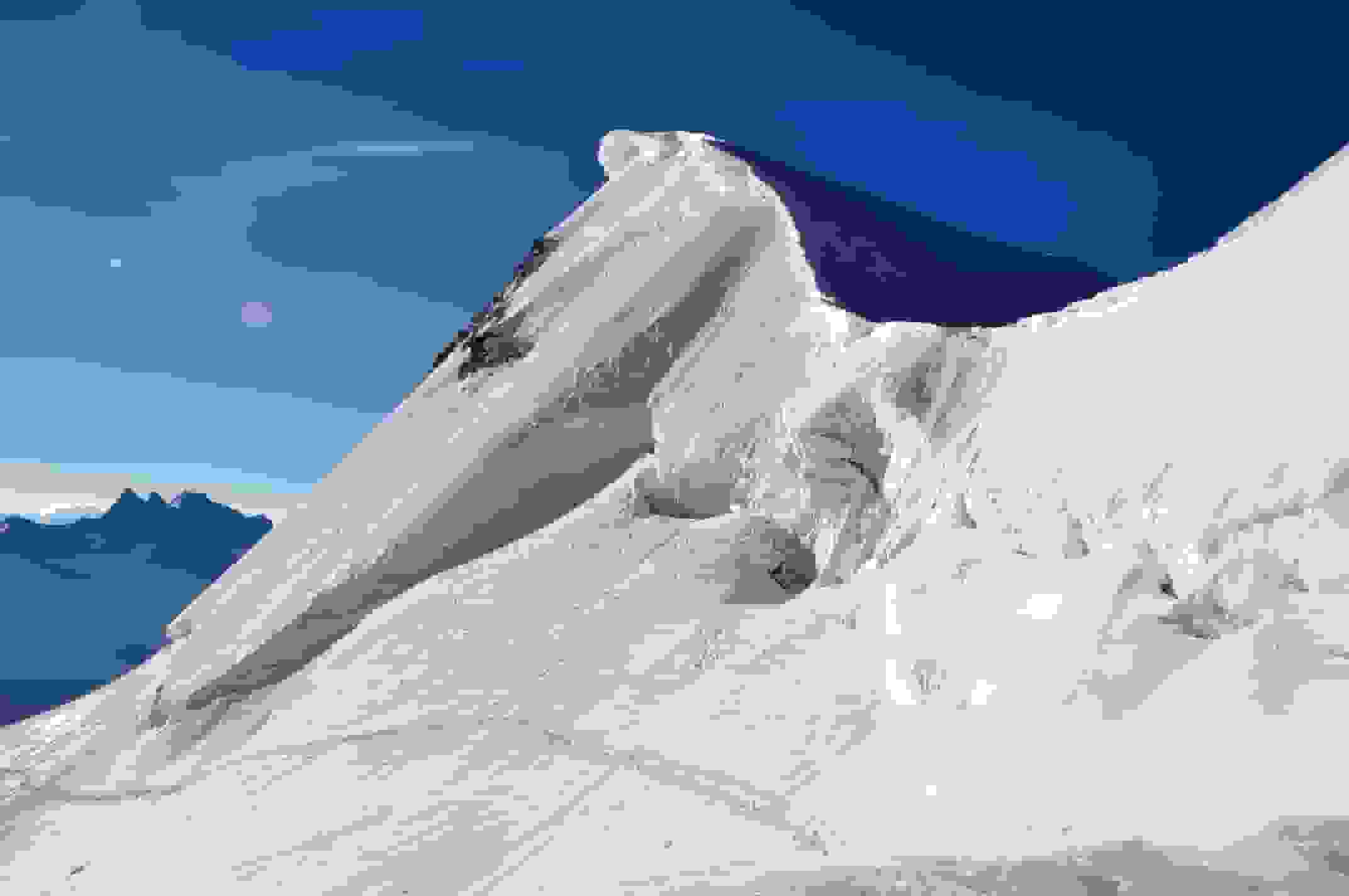 Kurz unterhalb des Rottalsattels: Blick zum Rottalhorn