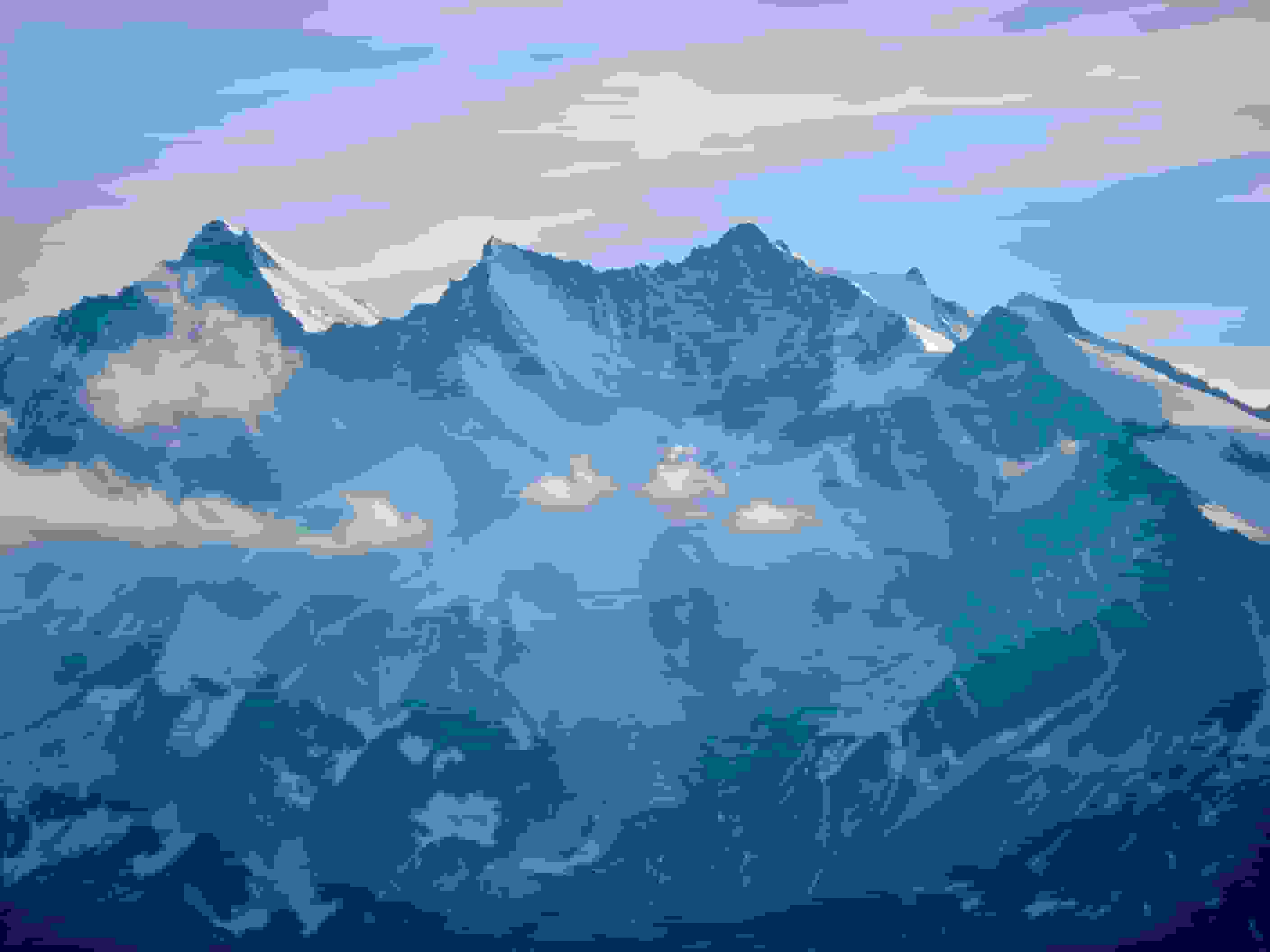 Mischabelgruppe im Abendlicht