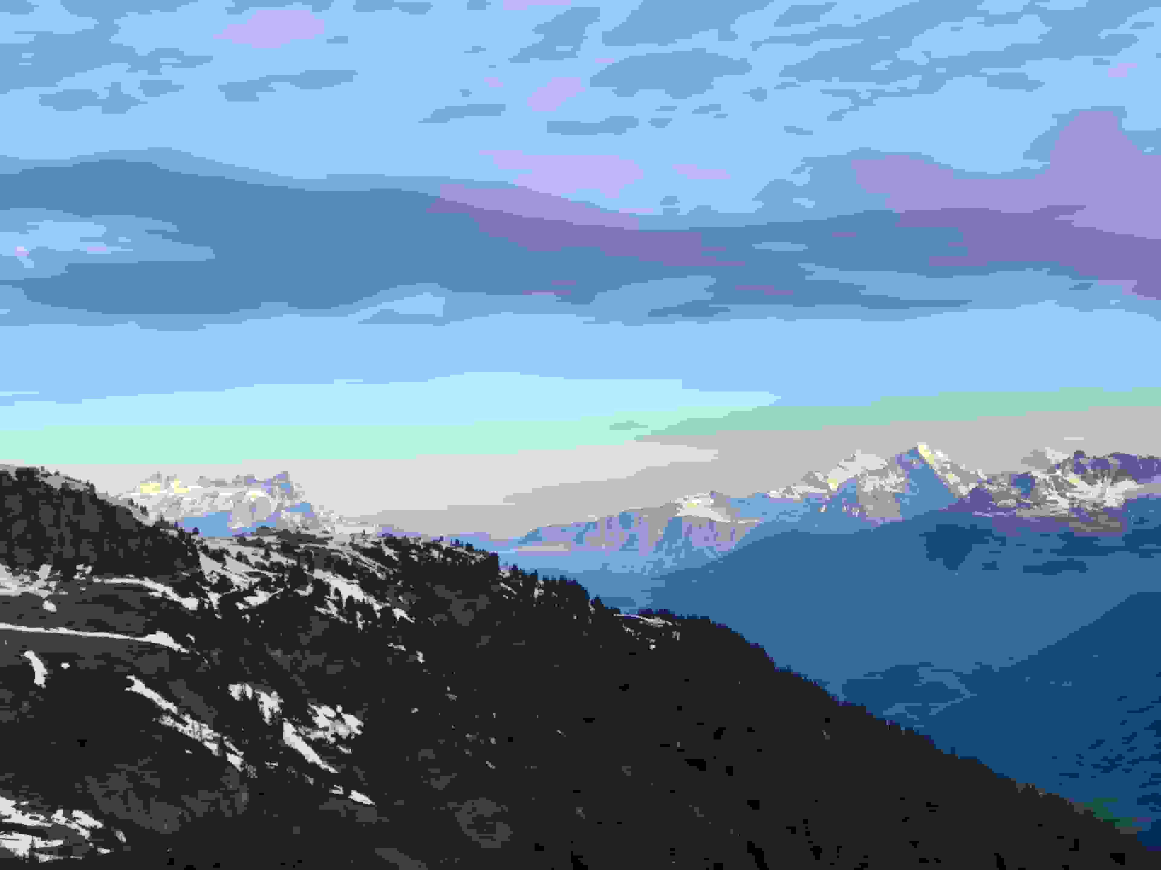 Morgenstimmung beim Abstieg am Folgetag