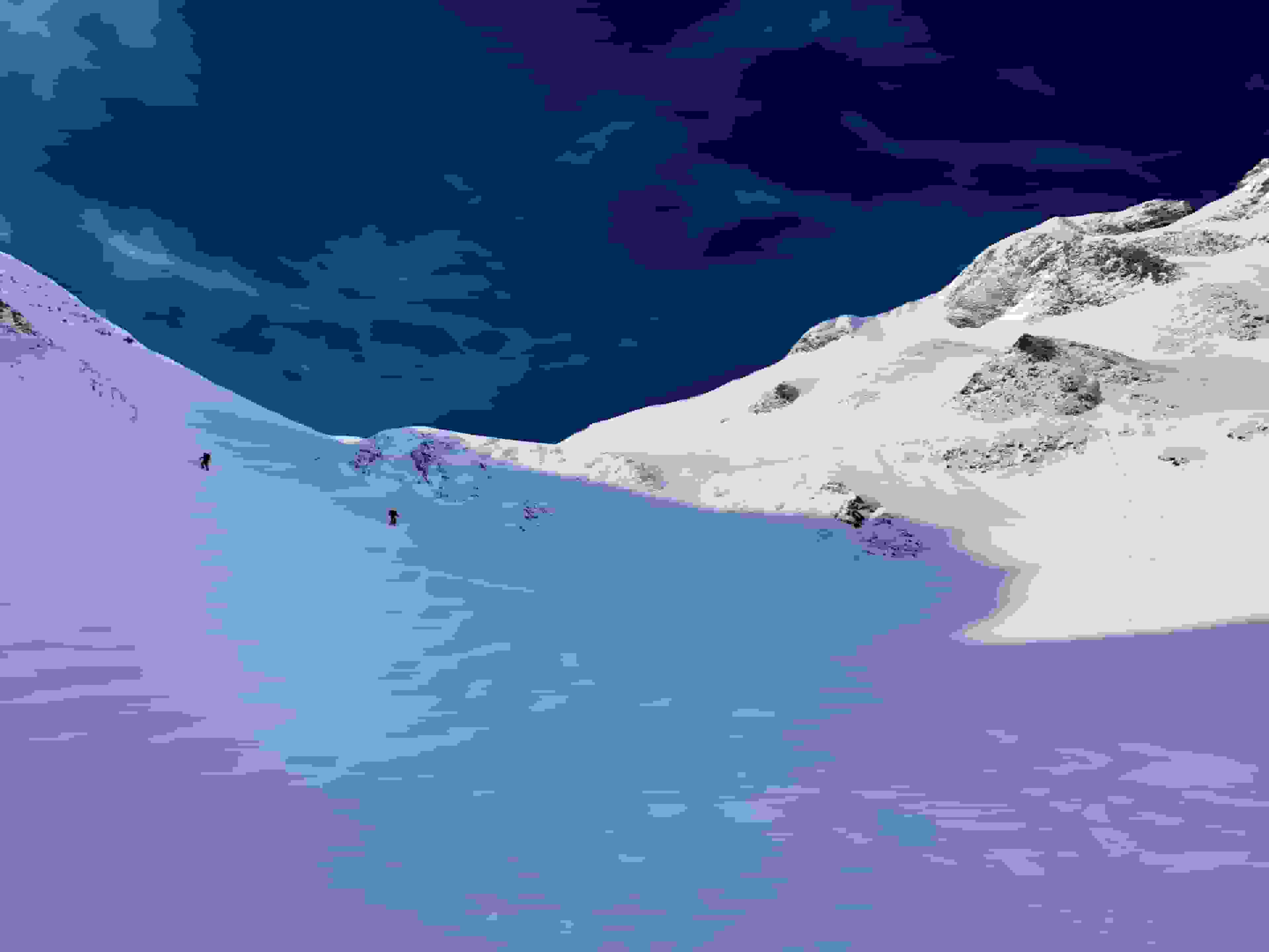 Der letzte Steilhang vor der Scharte