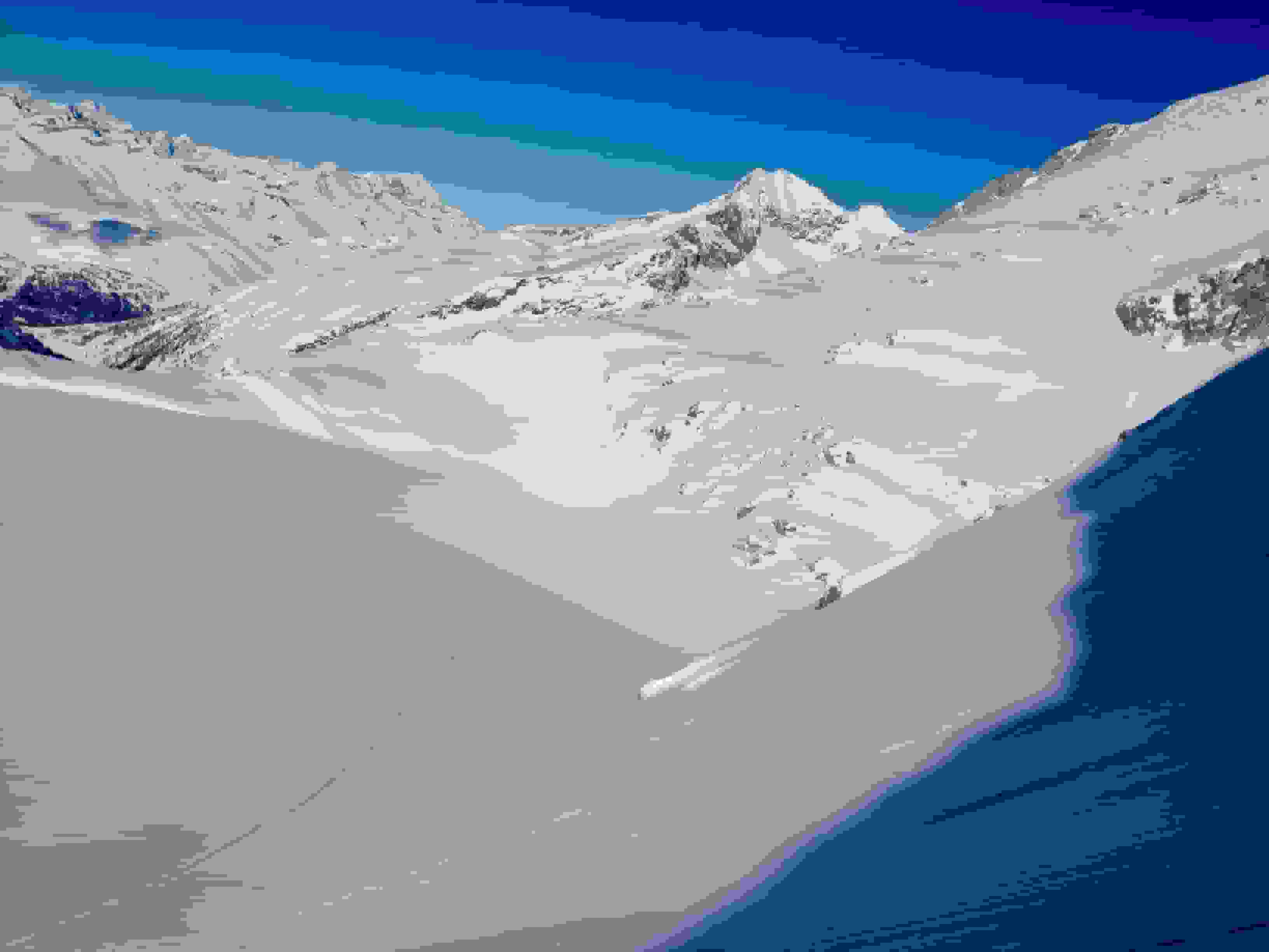 Ein letzter Blick nach Norden über den Chüebodengletscher