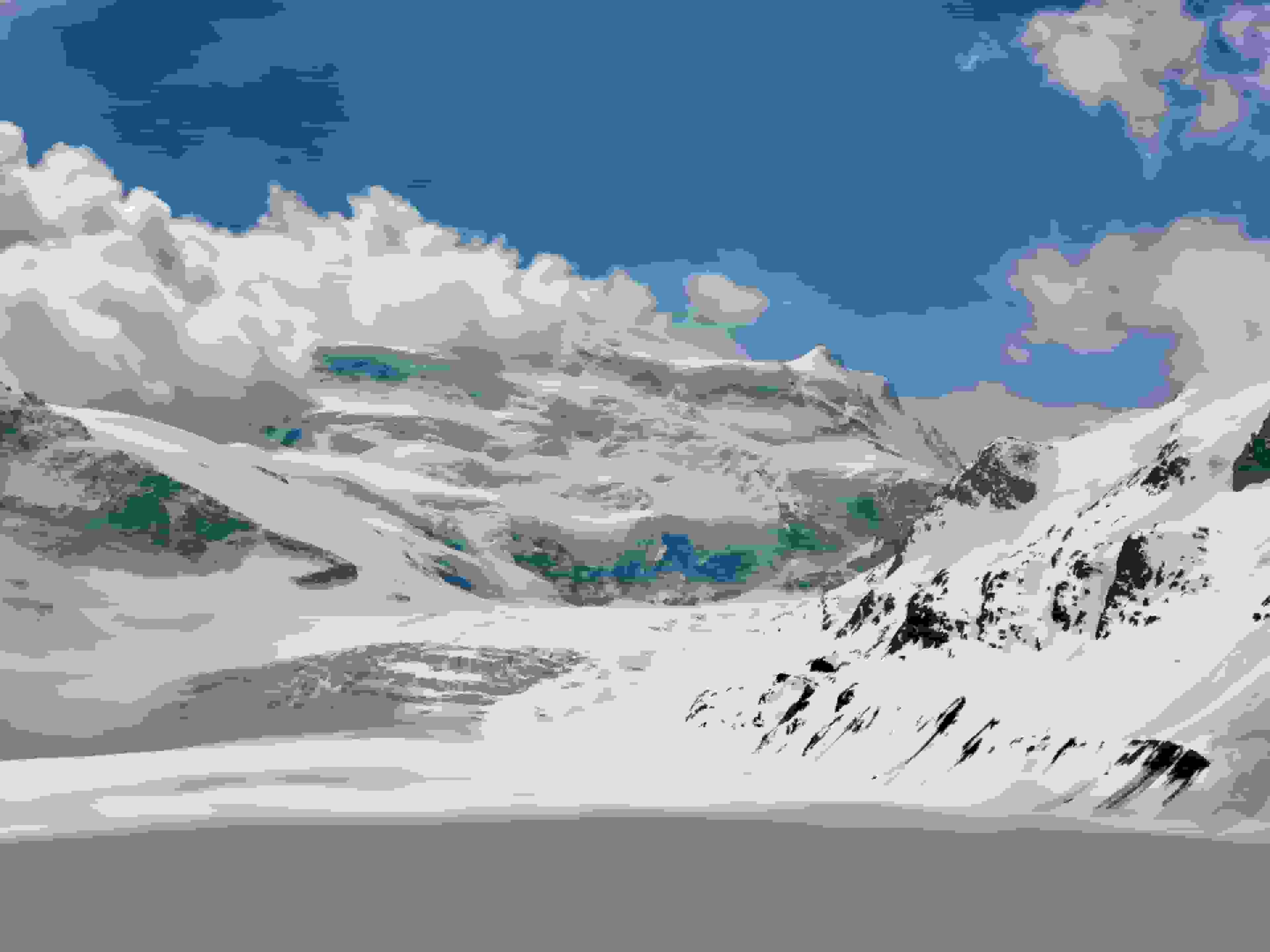 Blick zurück bei der Hütte. Toll war’s!