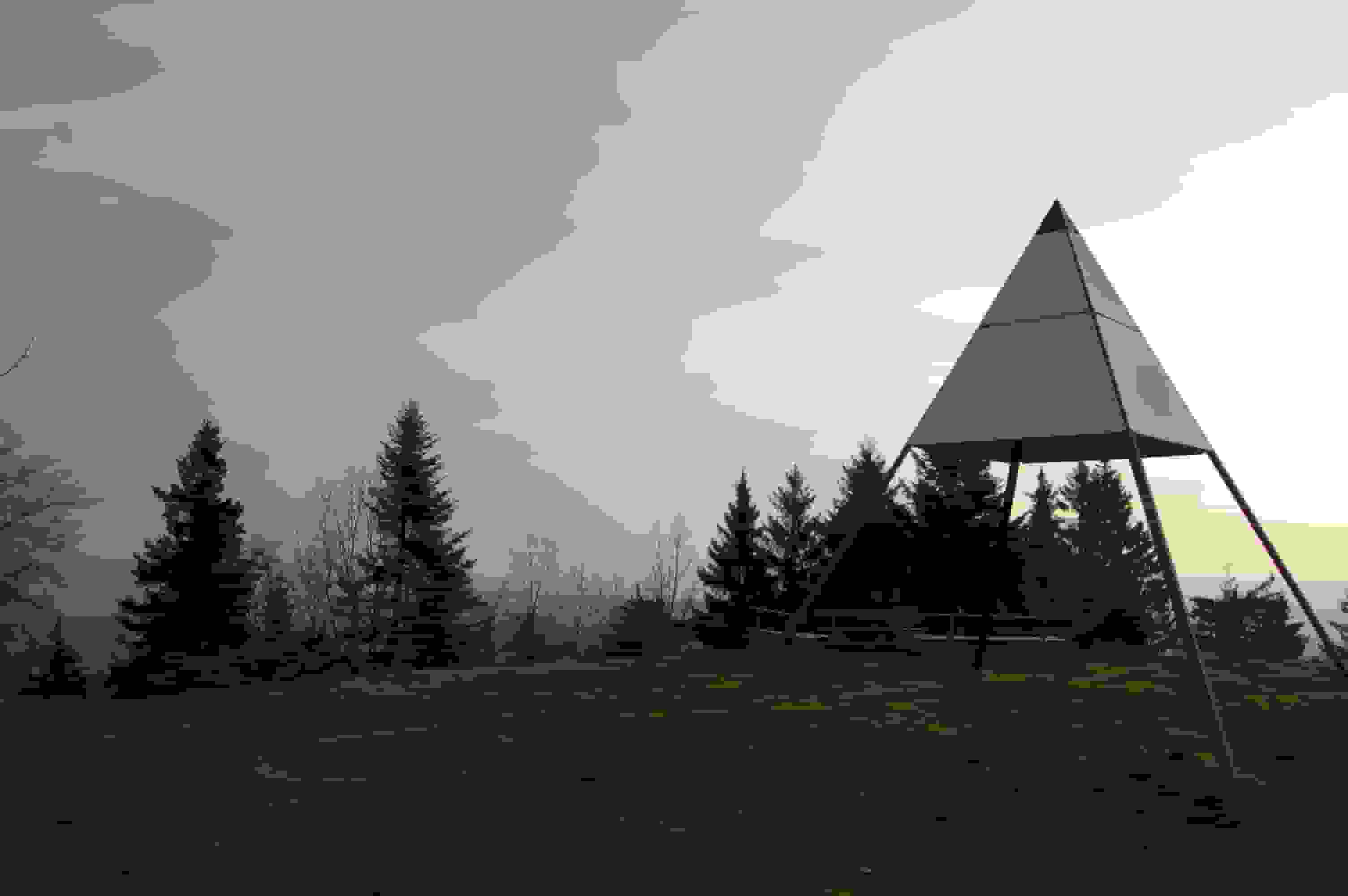 Vermessungspunkt auf dem Hörnli-Gipfel