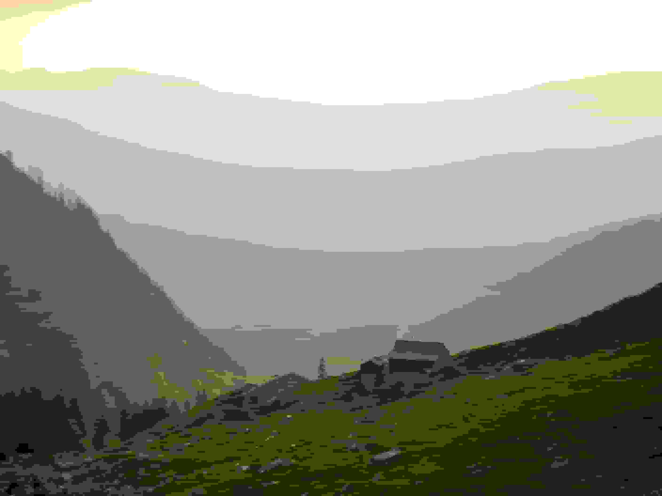 Cabane de Bounavaux im diffusen Abendlicht