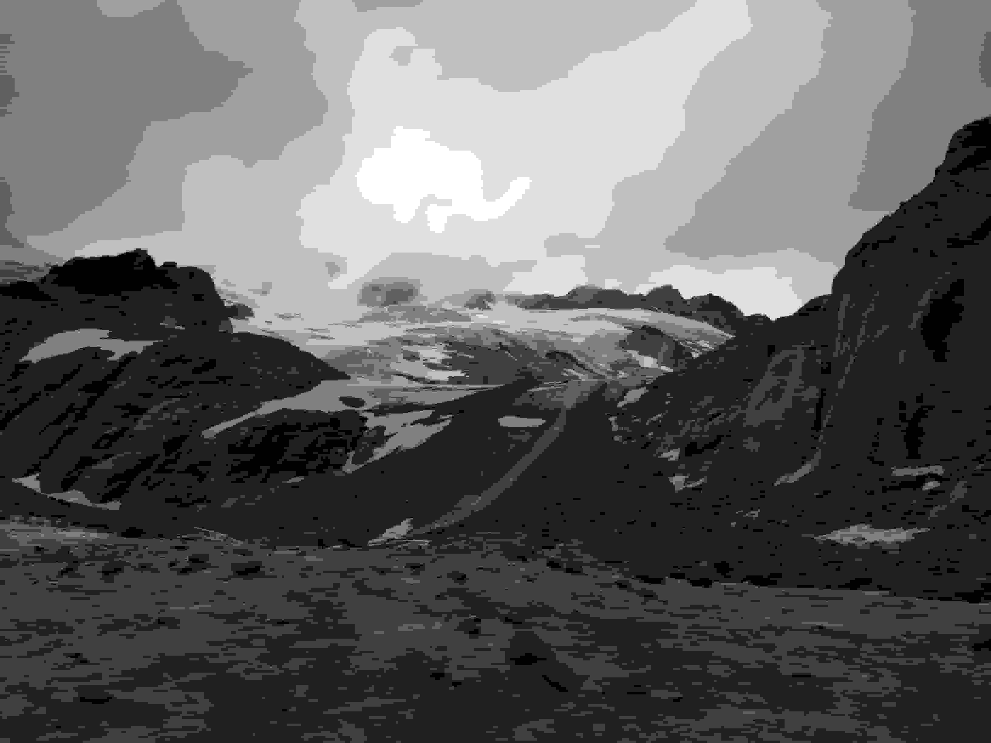 Eisrampe auf dem Tiefengletscher