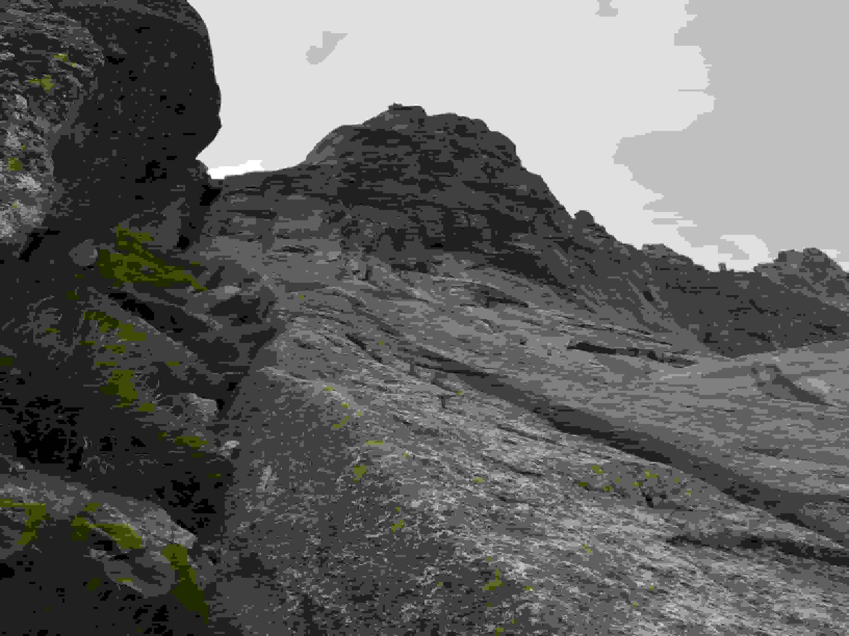 Blick zurück nach oben – kein Gehgelände