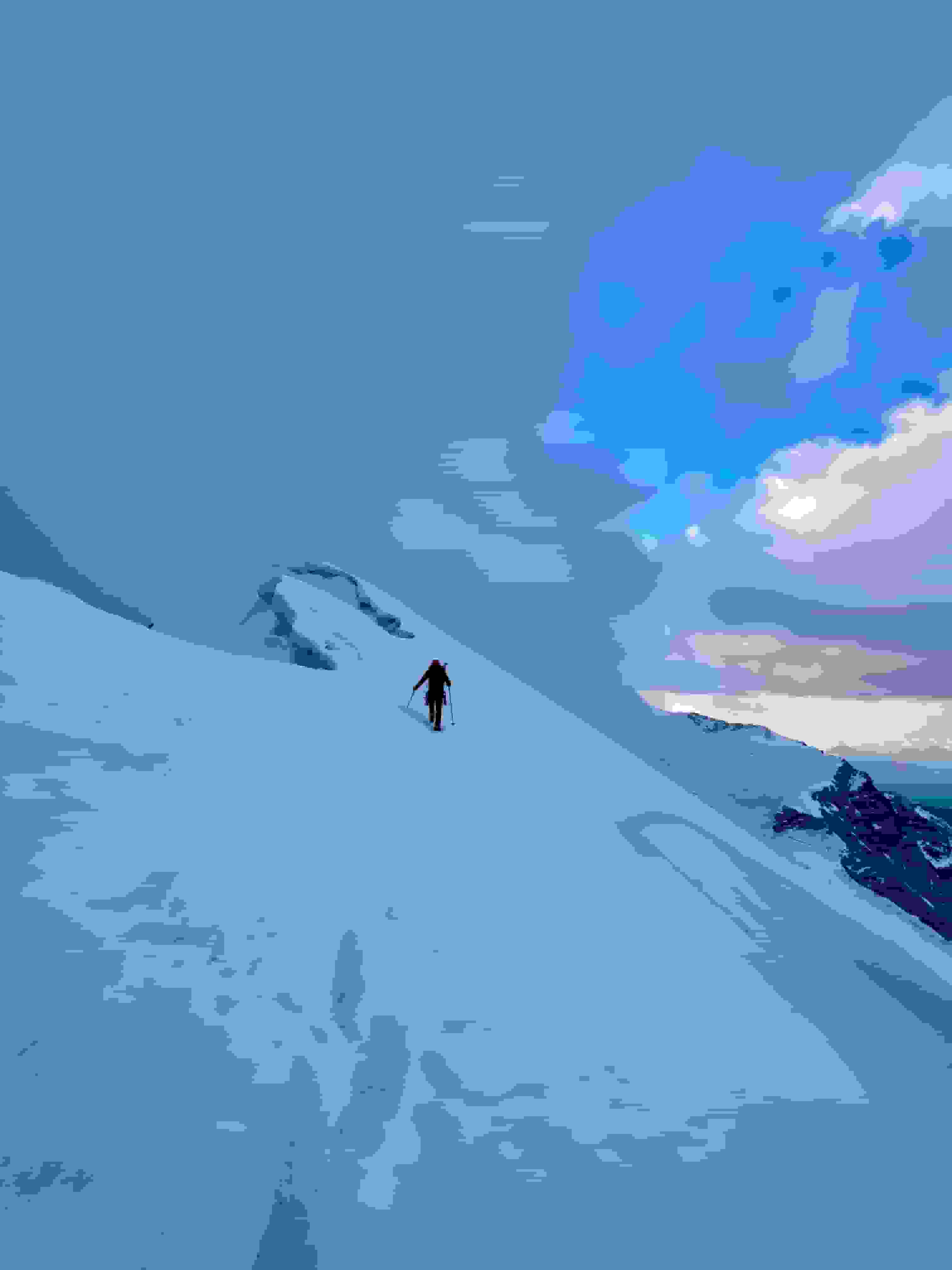 Auf den letzten Metern zum Gipfel der Roccia Nera