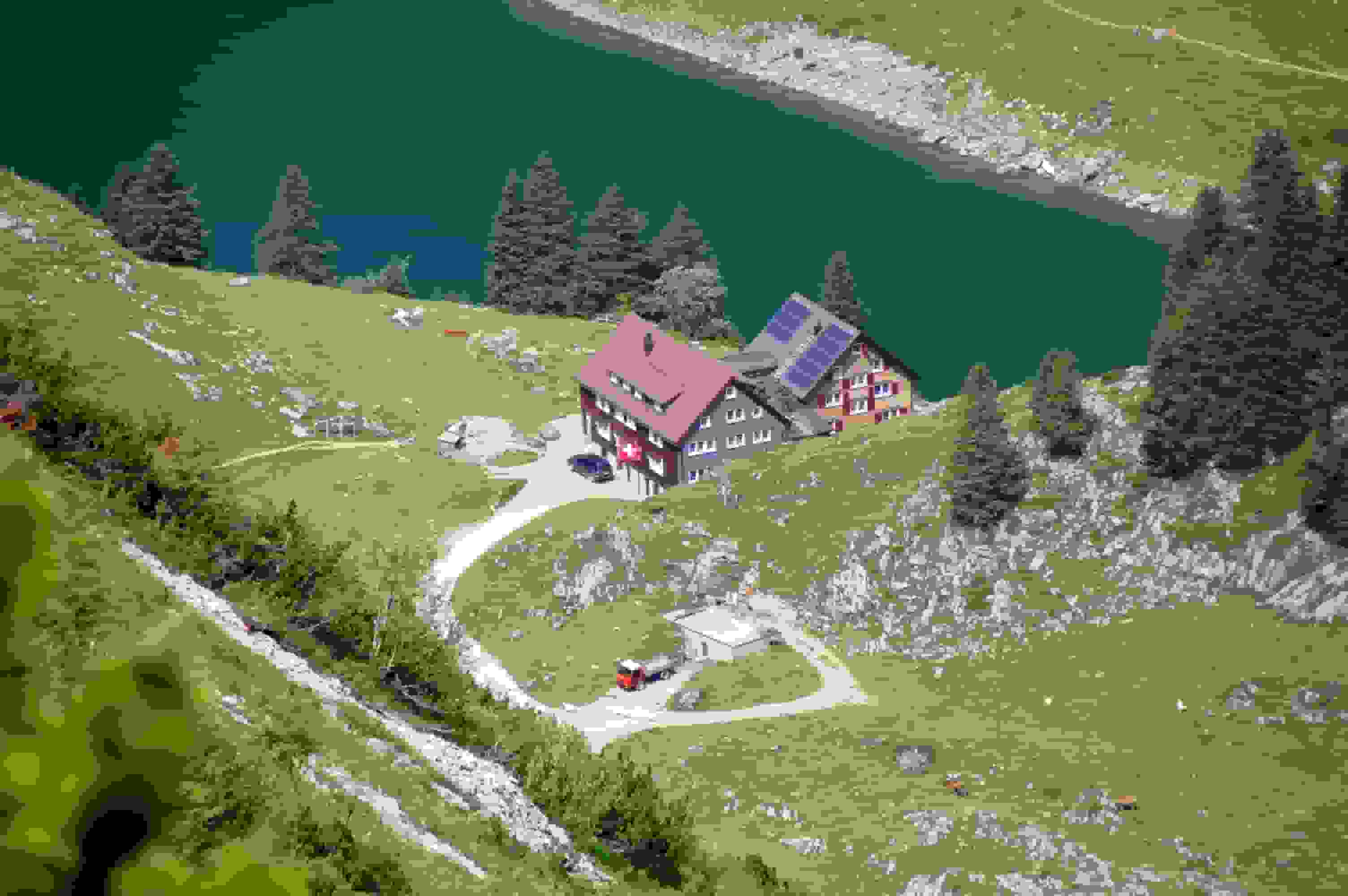 Blick hinunter zur Bollenwees