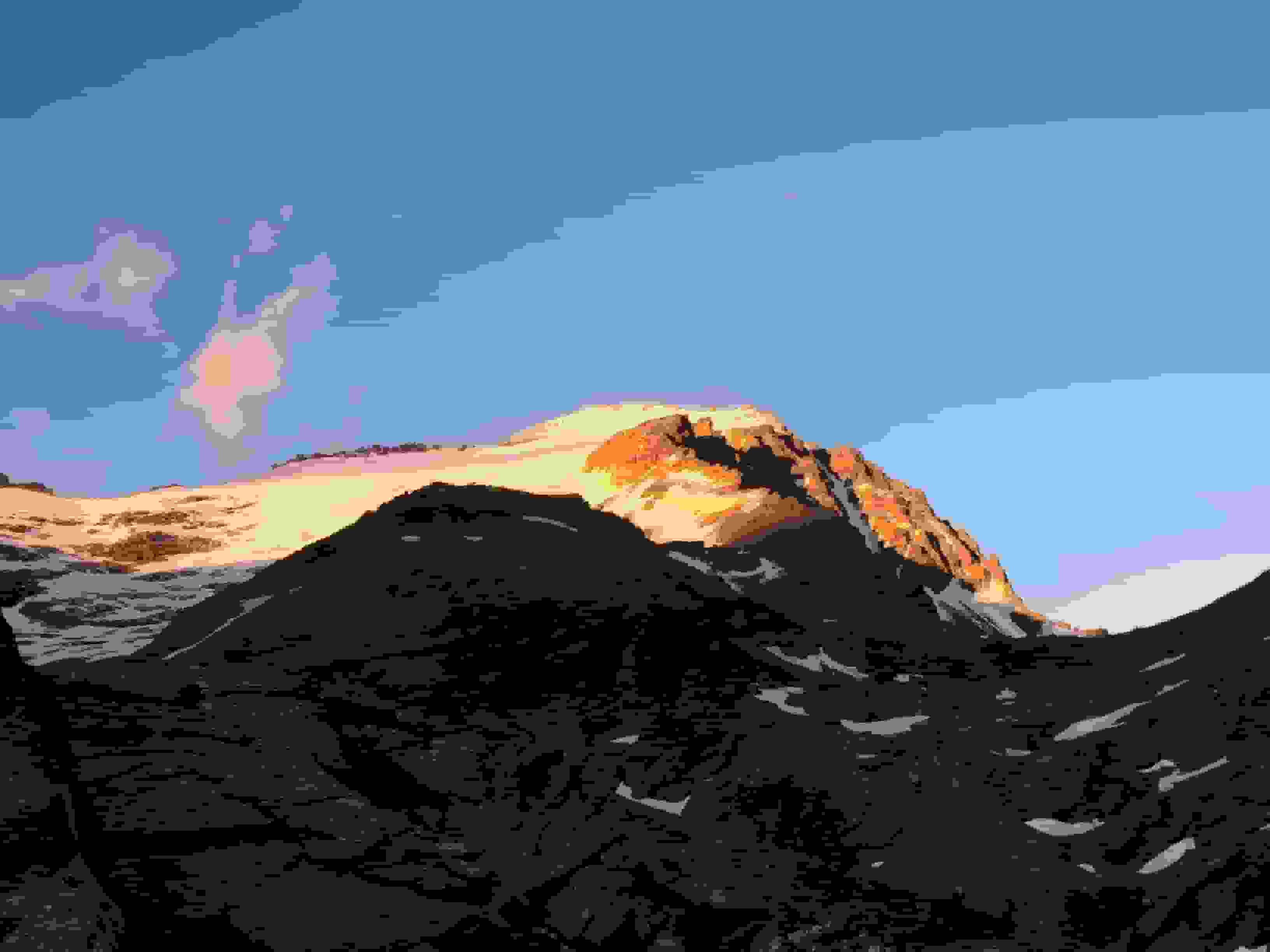 Blick auf die Route von Morgen (am rechten Bildrand)