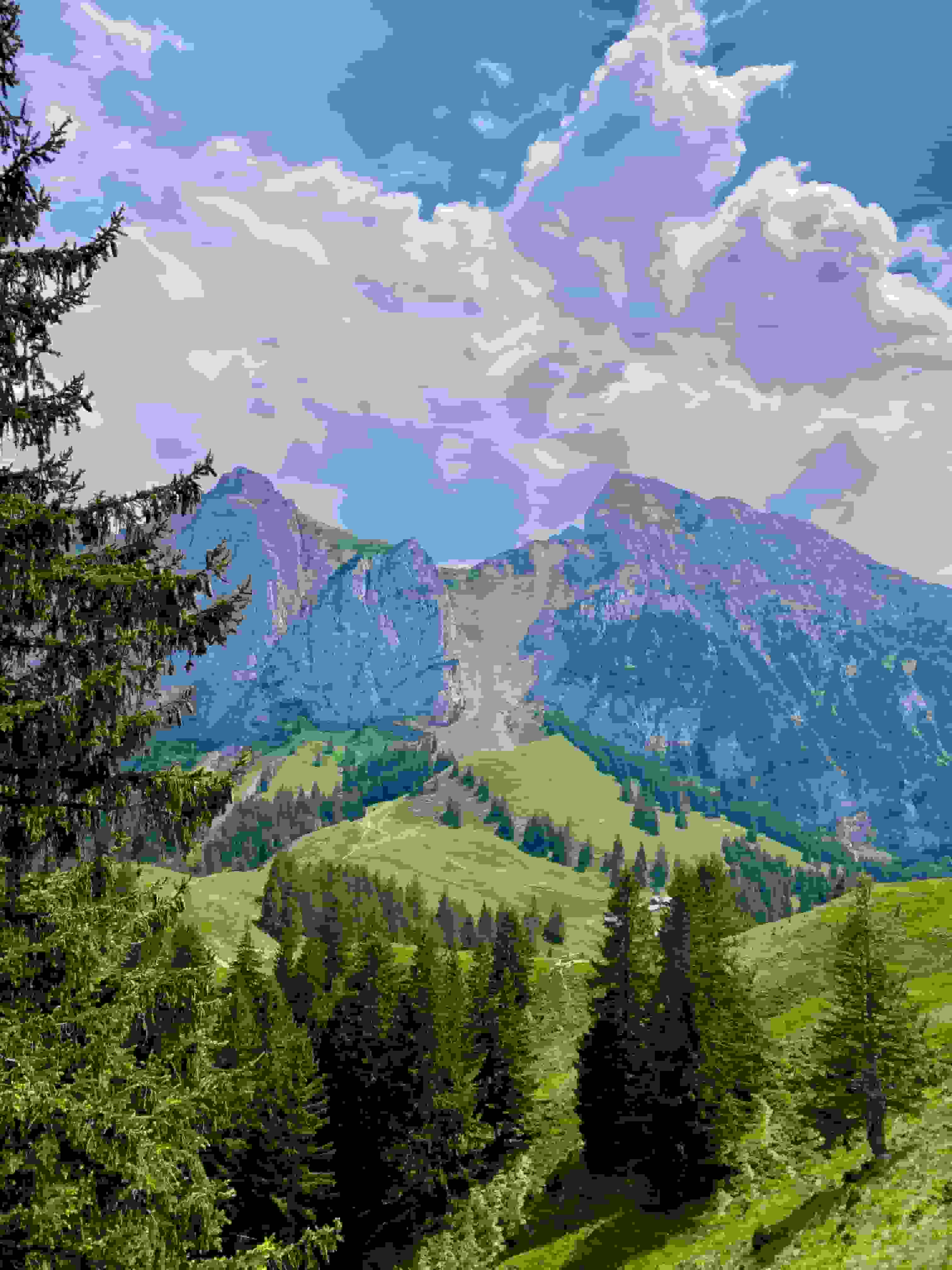 Blick zurück - unterdessen hat es wieder etwas aufgeklärt