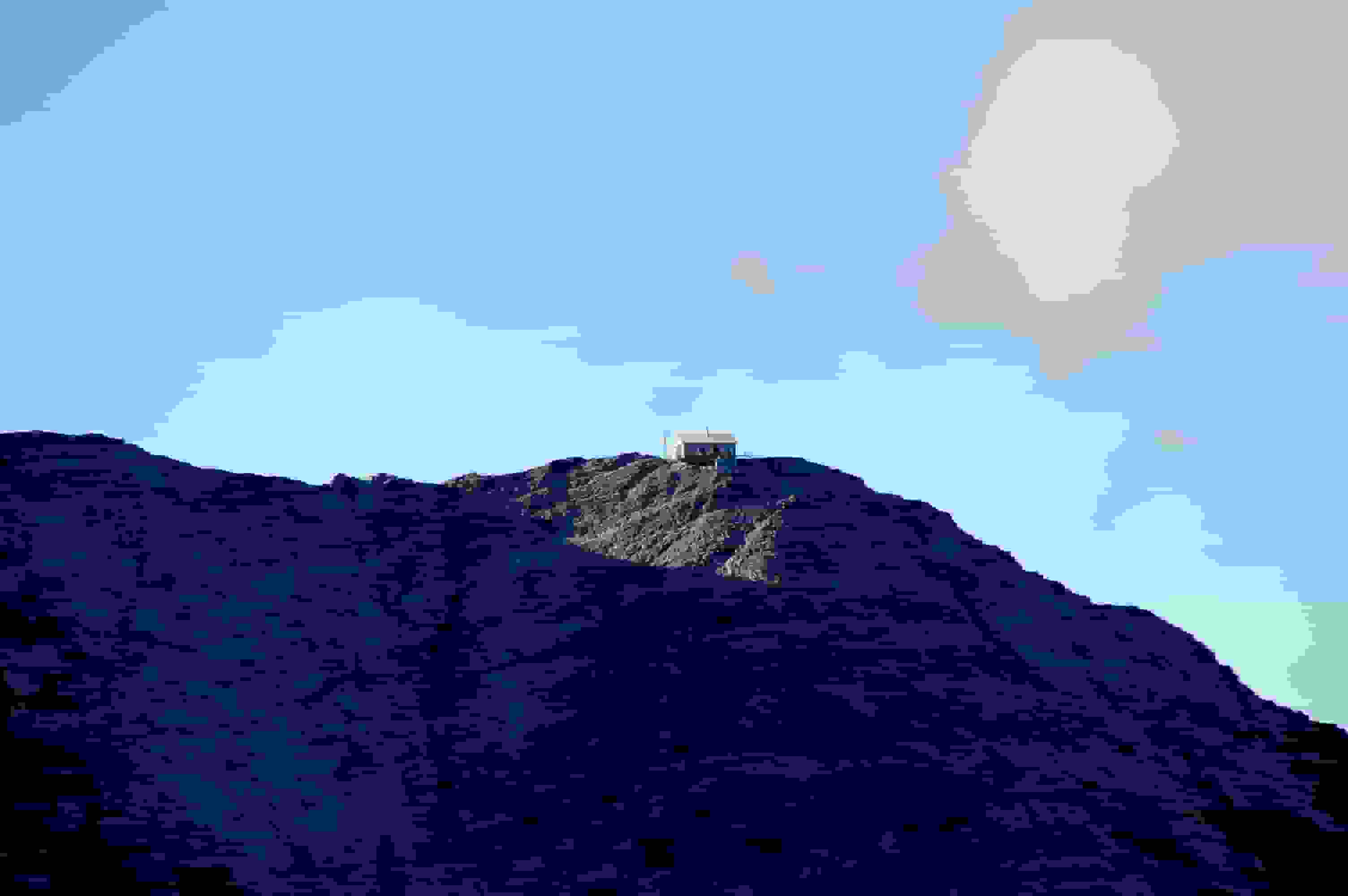 Mittellegihütte von der Berglihütte aus gesehen