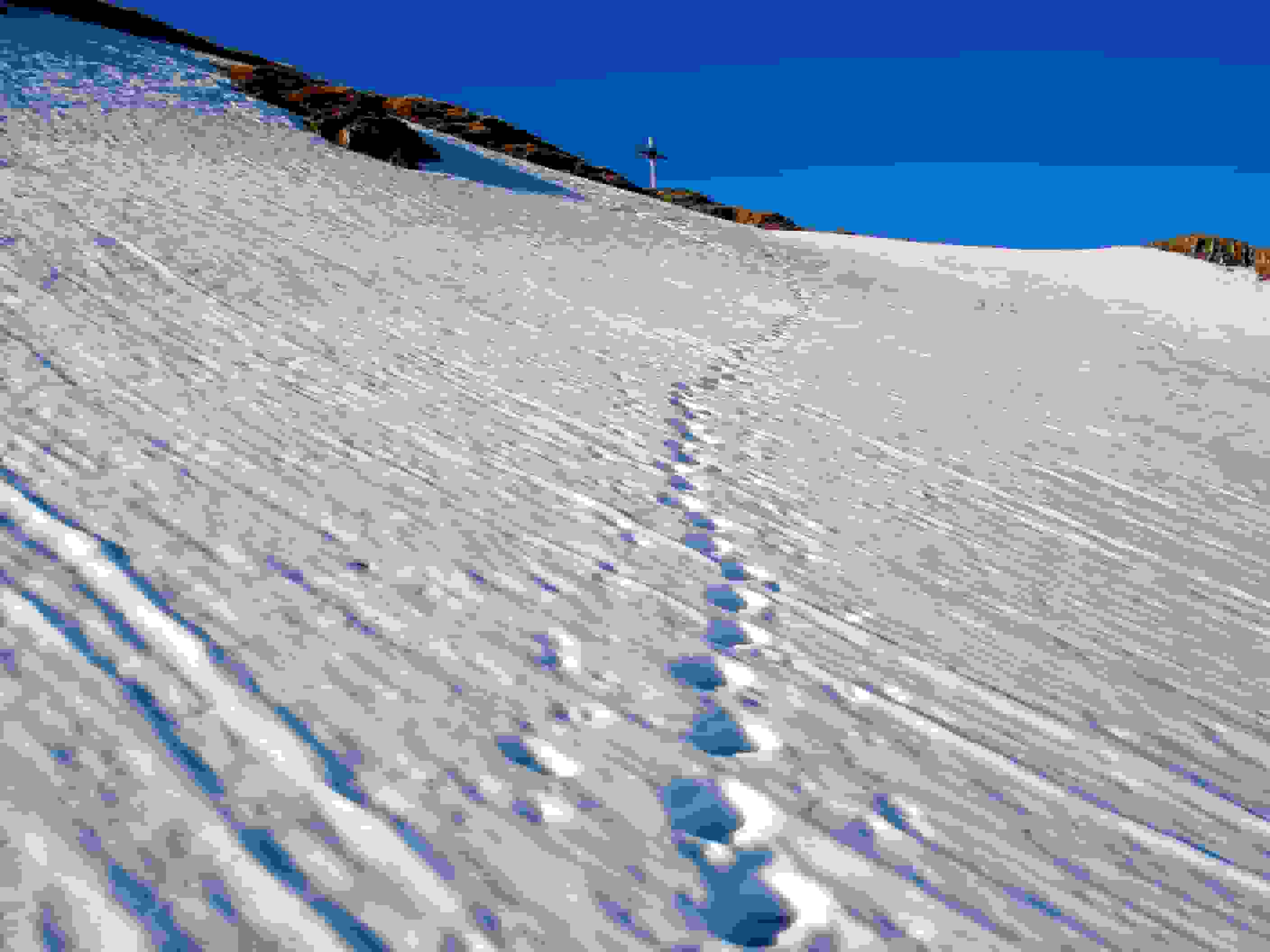 Vorgespurter Aufstieg zum Vanil de l'Ecri