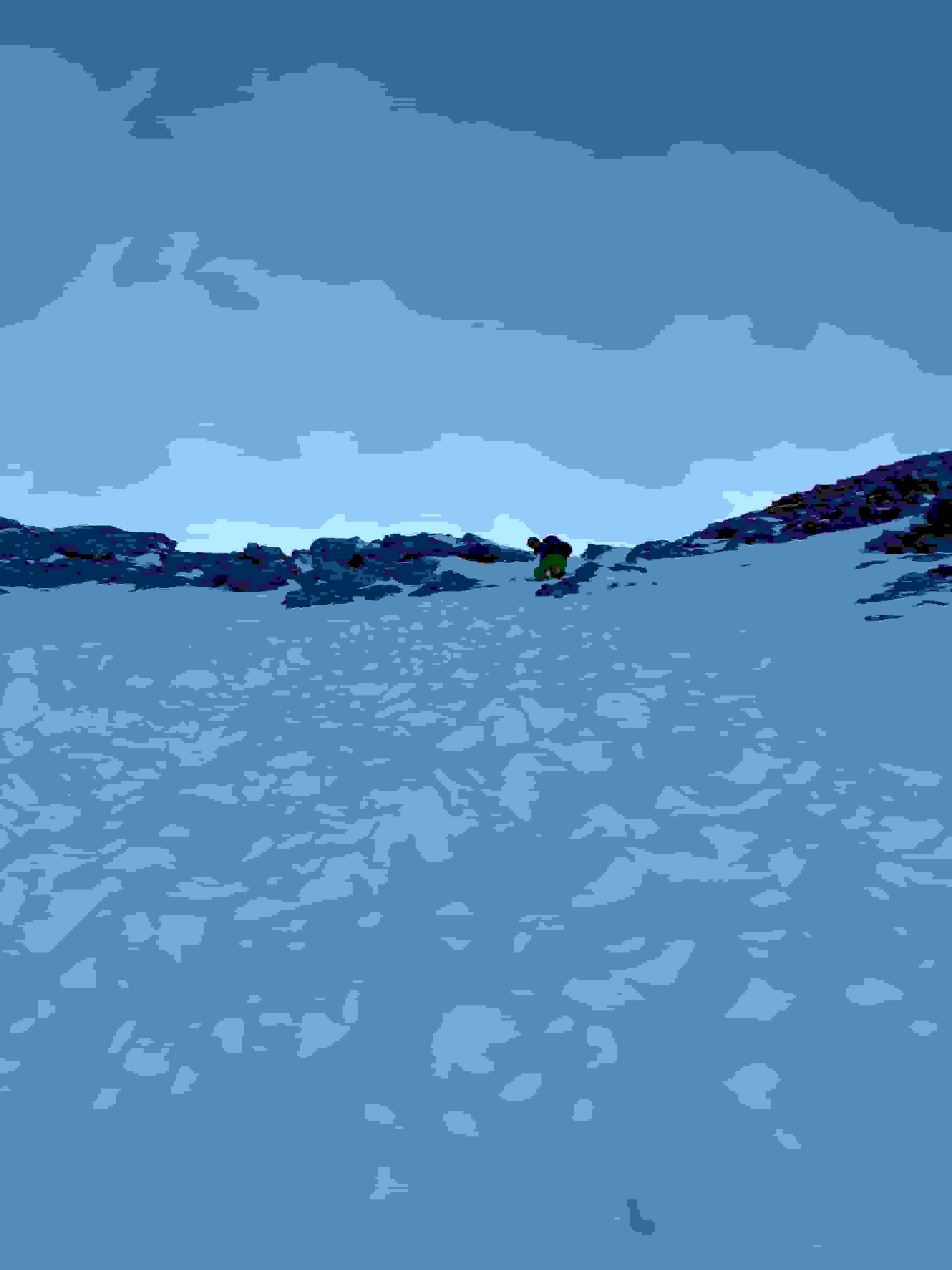 Blick nach oben: Schön steil hier!