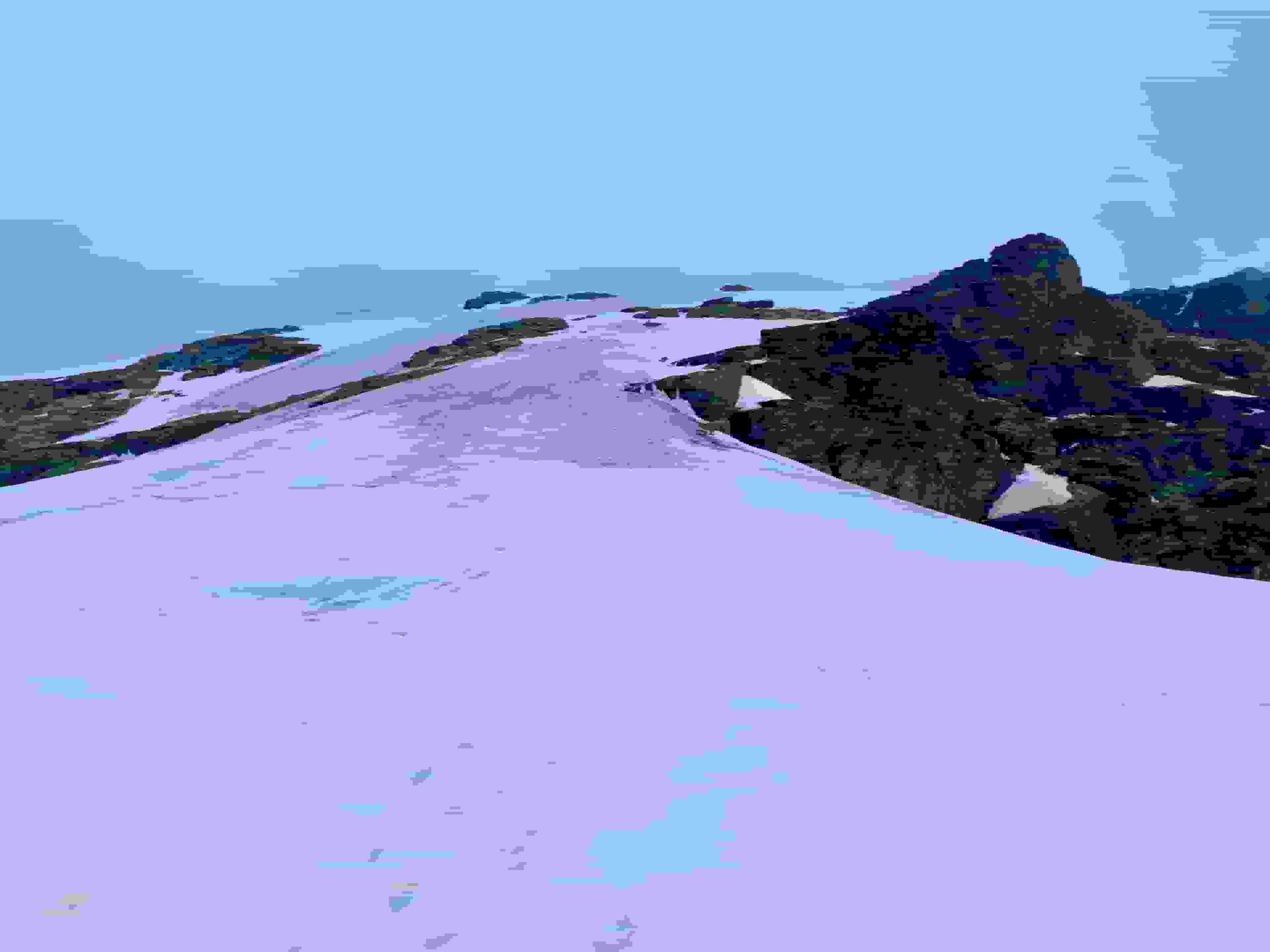 Blick hoch in Richtung Roccia Nera