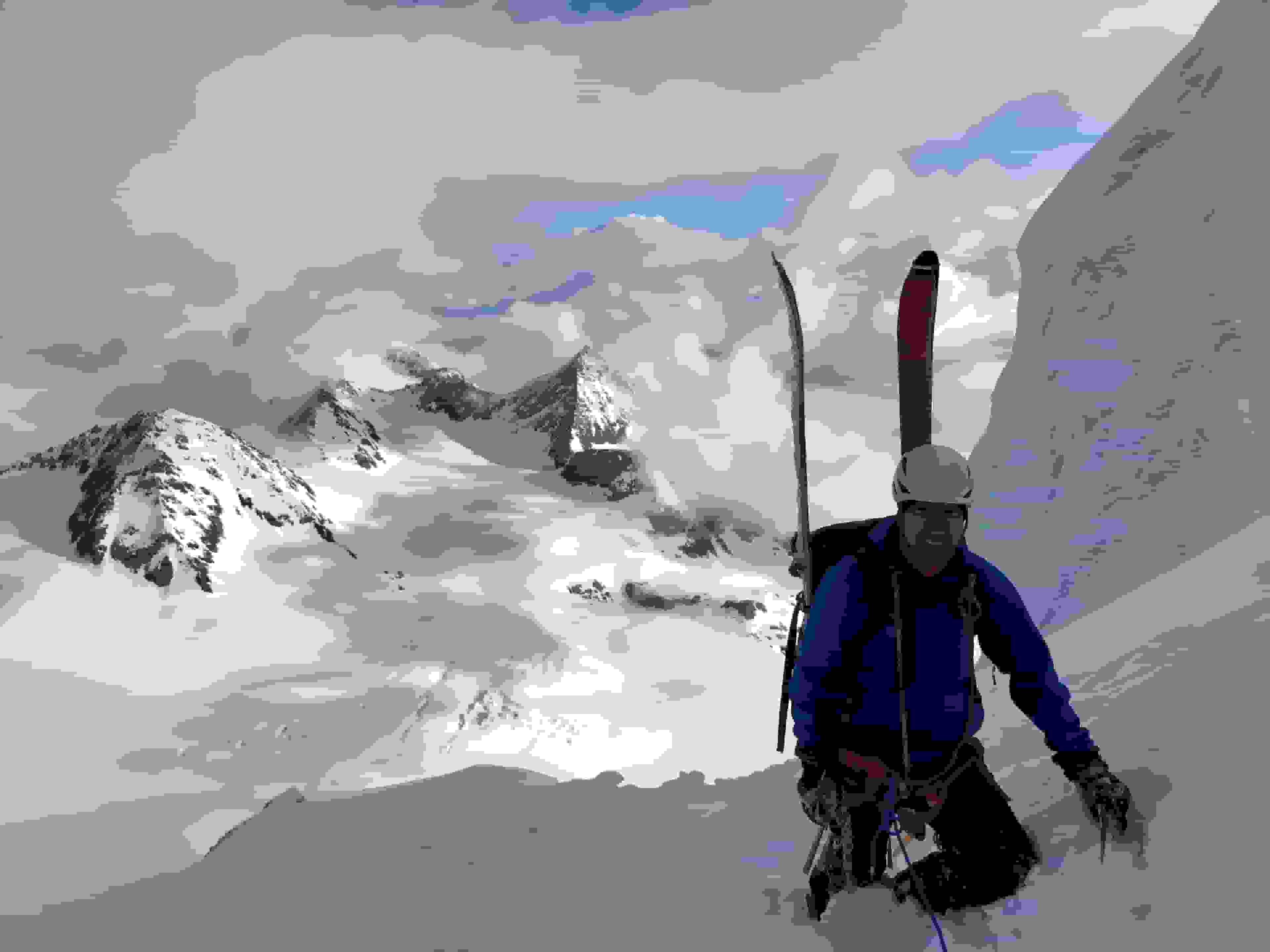 Danny beim Ausstieg aus dem Couloir du Gardien