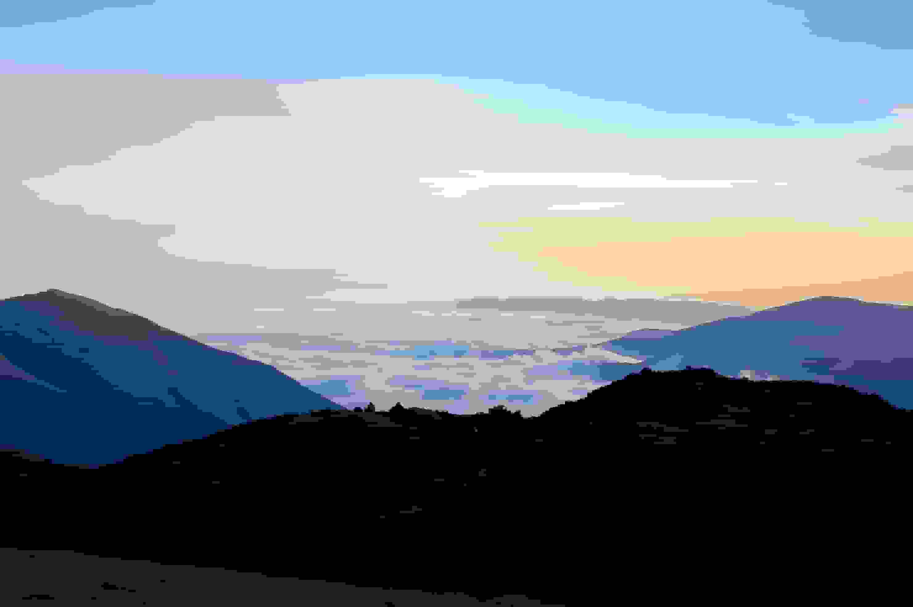 Aussicht am nächsten Morgen: Blick von den Mushrooms nach Norden