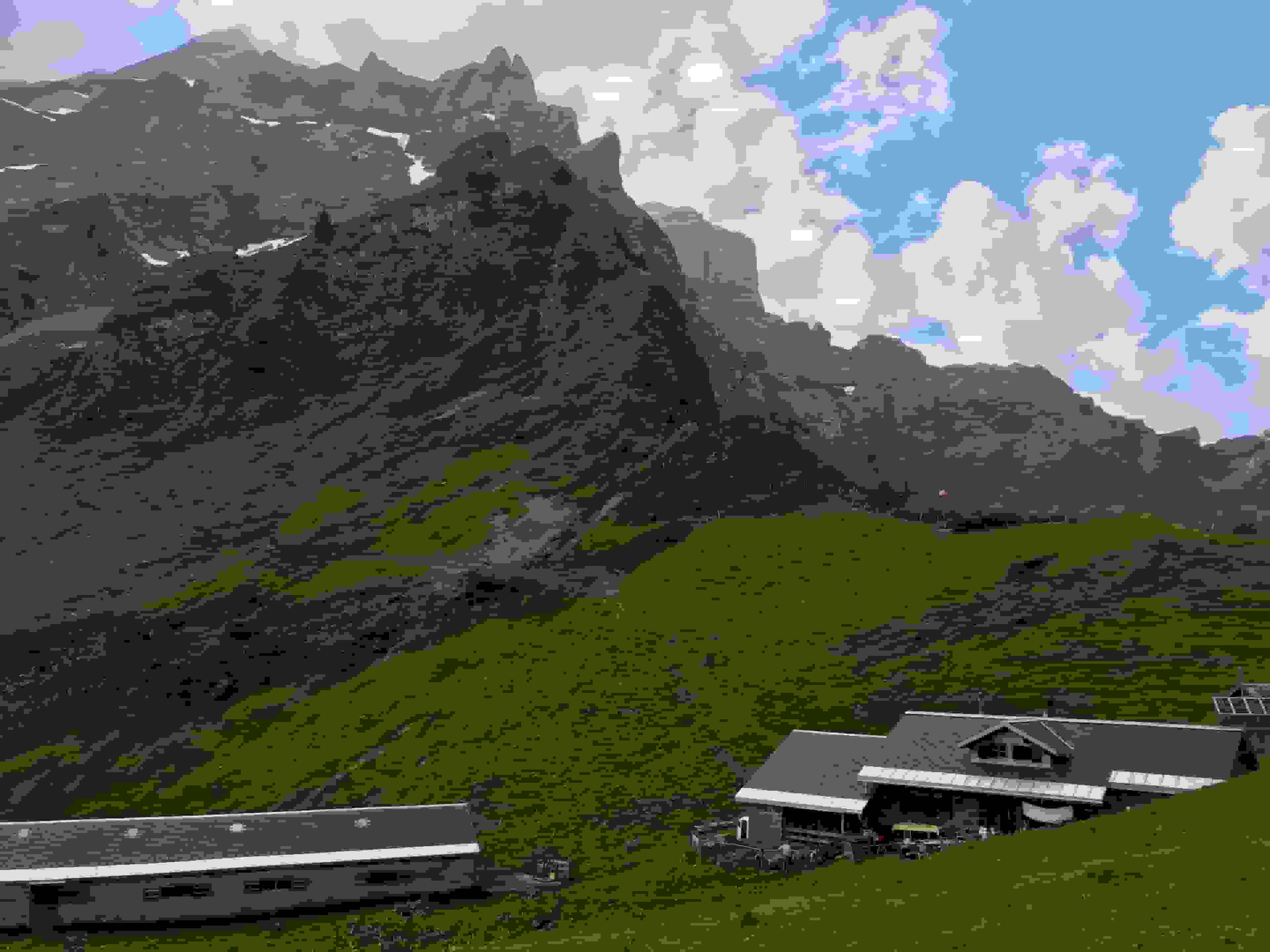 Guppenalp und ein Blick in die Route von morgen