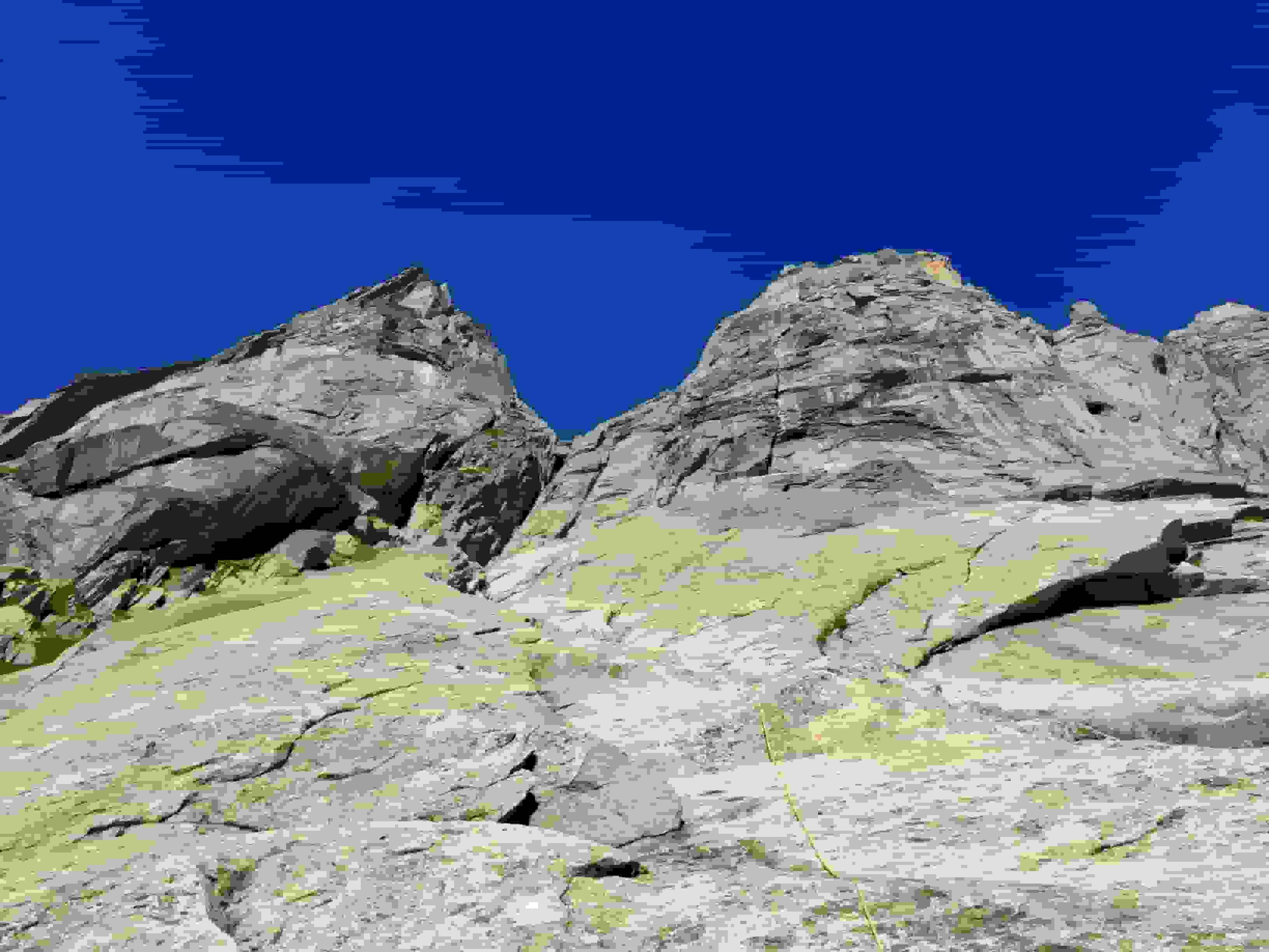 Aufstieg über Platten