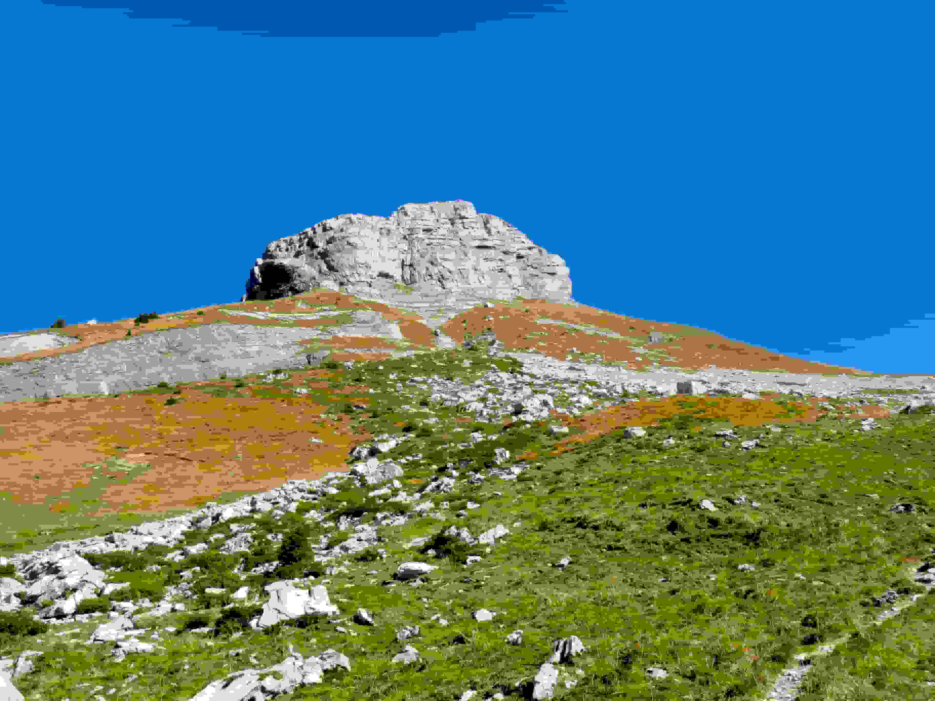 Rückblick zum Gipfelaufbau des Zindlenspitz