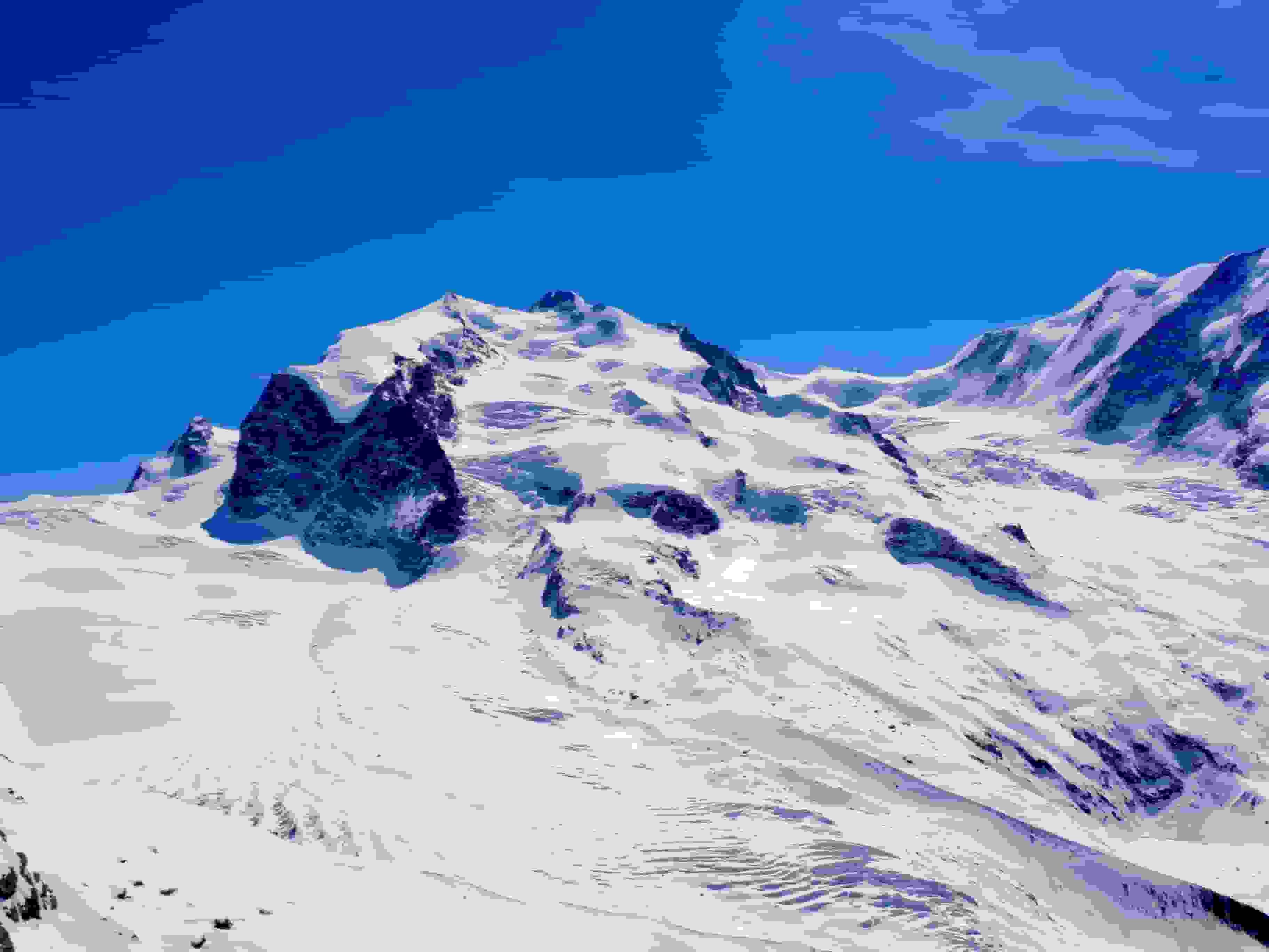 Rückblick vom Hohtälli zum Monte Rosa-Massiv