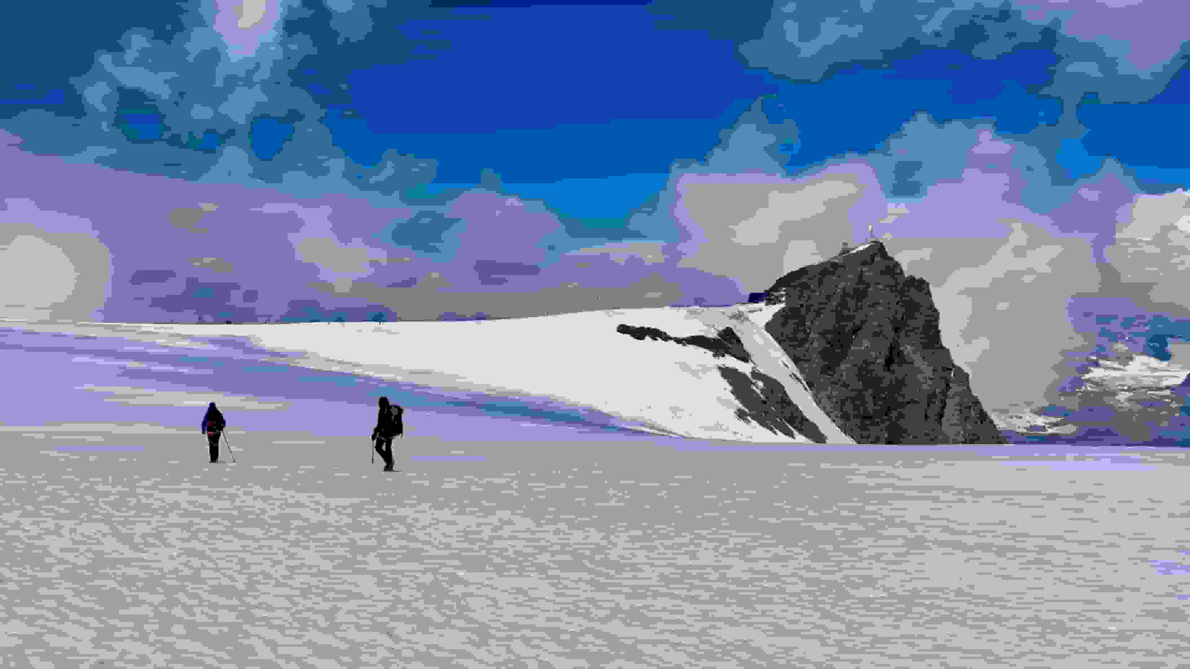 Breithornplateau - bald wieder zurück auf dem Klein Matterhorn