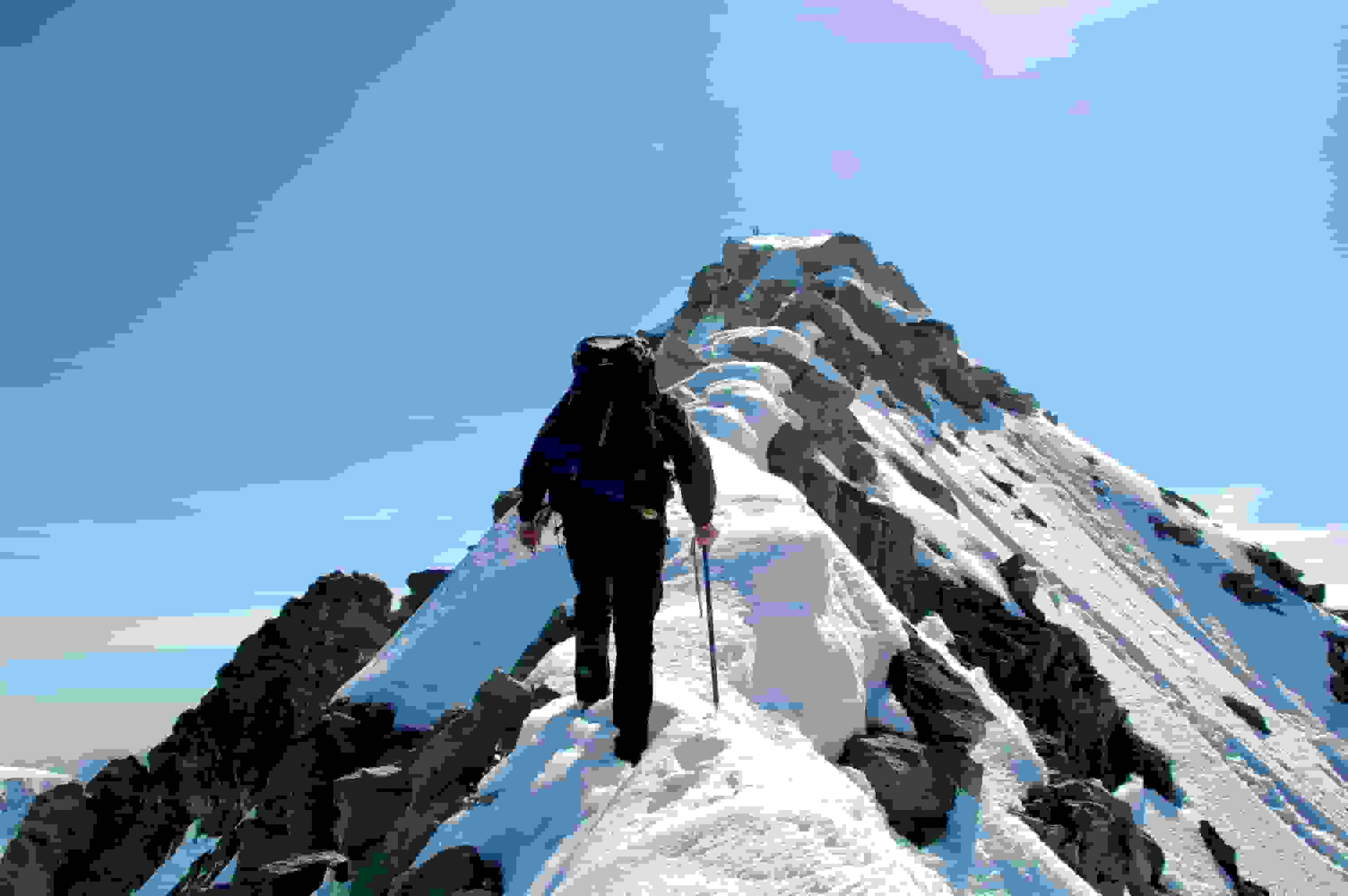 Die letzten Meter zum Gipfelkreuz