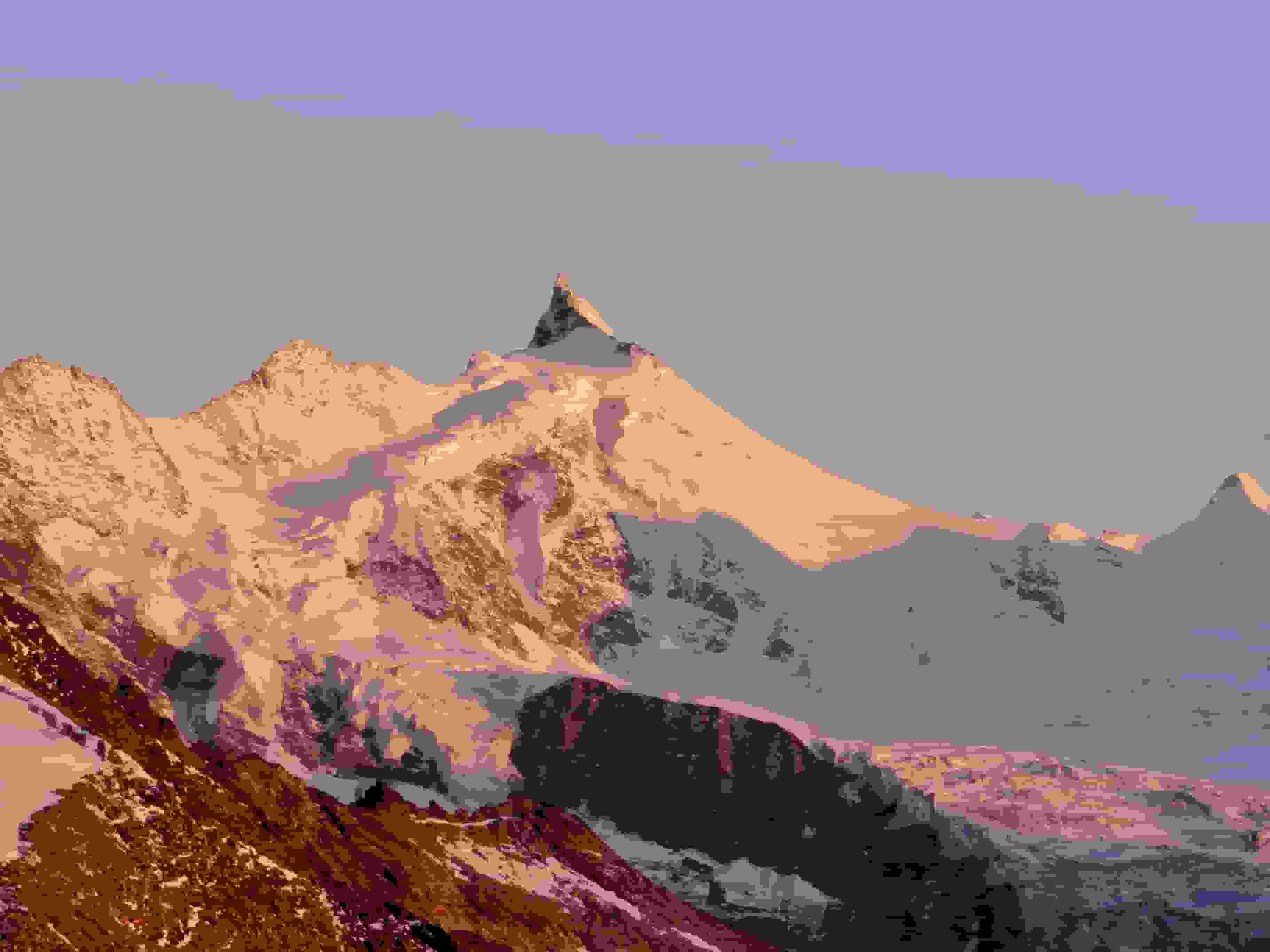 Zinalrothorn und Ober Gabelhorn im Abendlicht