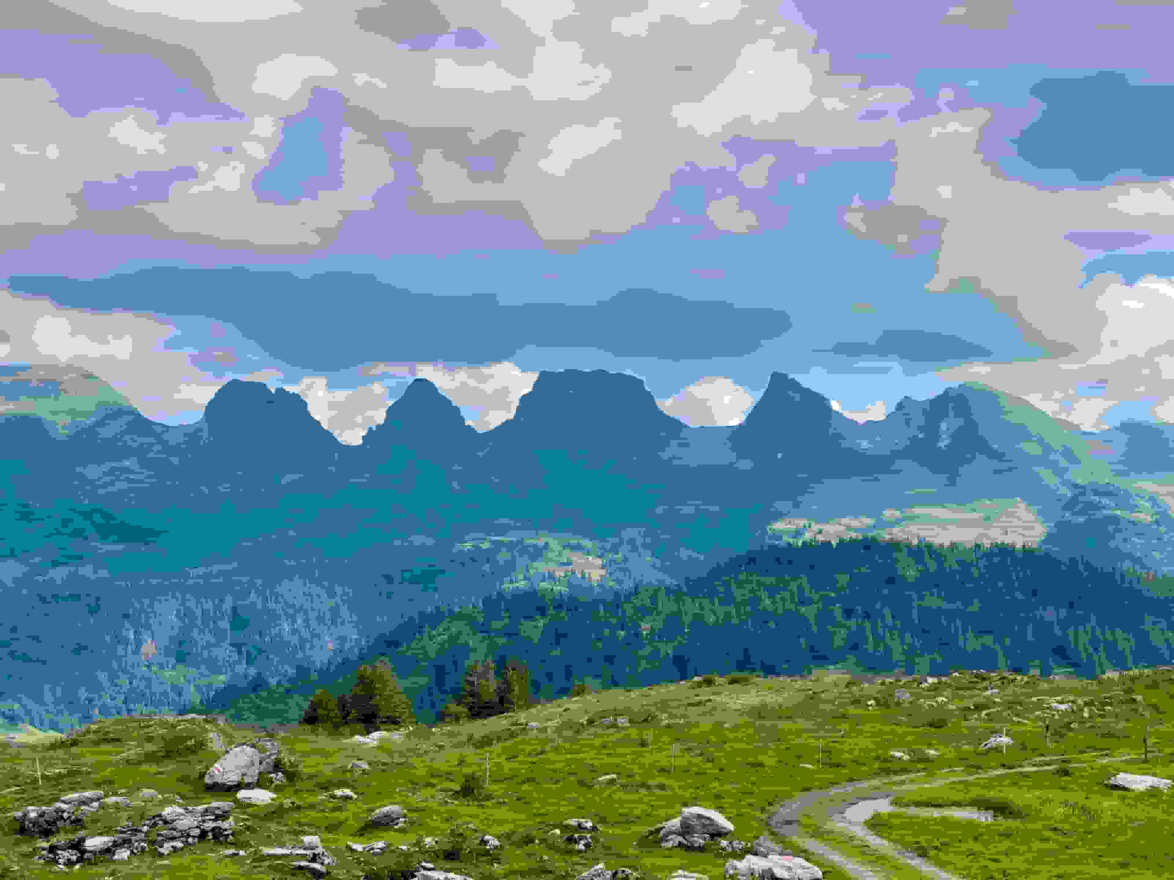 Churfirsten von der Alp Hinterwinden