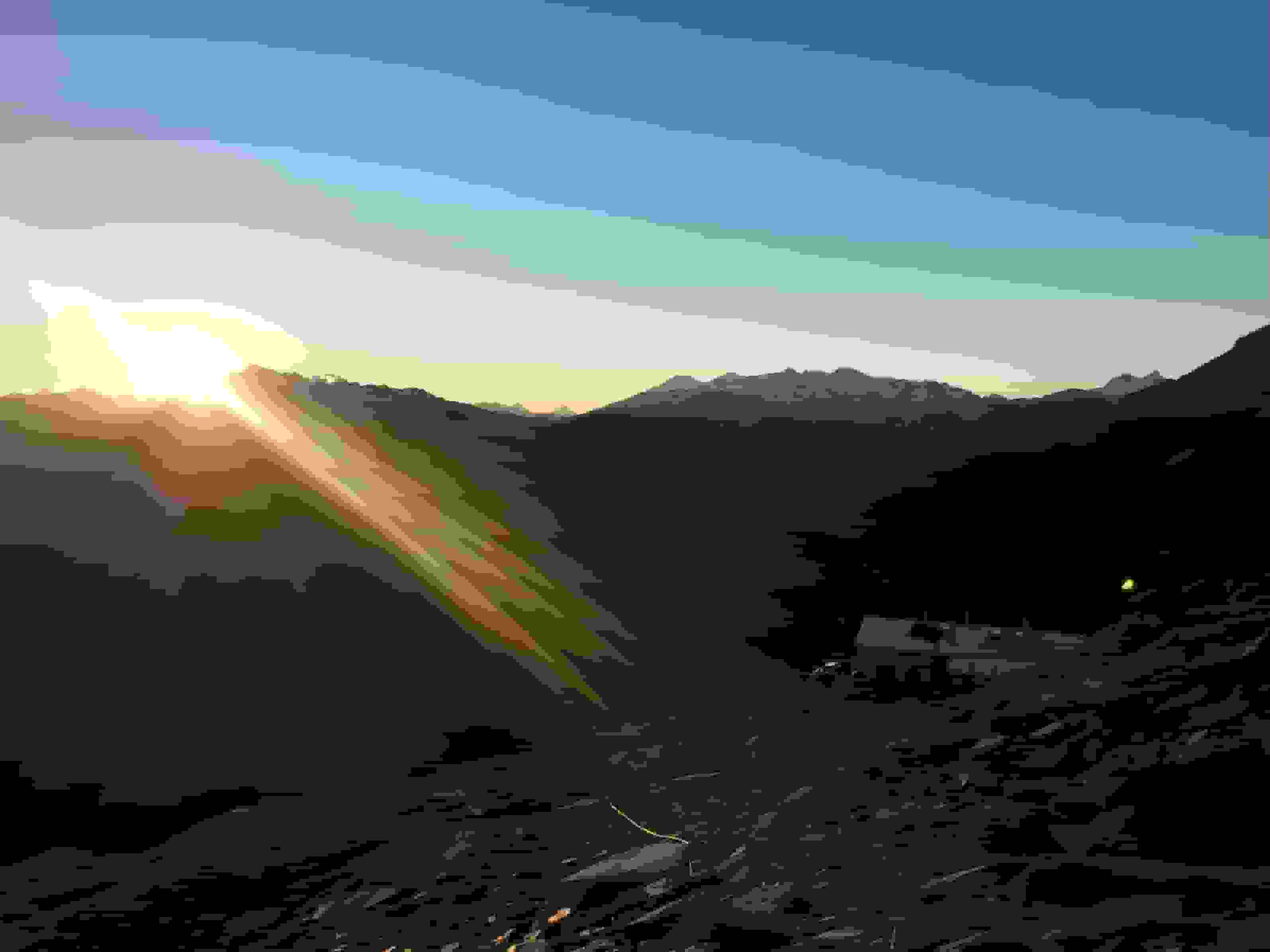 Sonnenuntergang auf der Capanna Adula UTOE