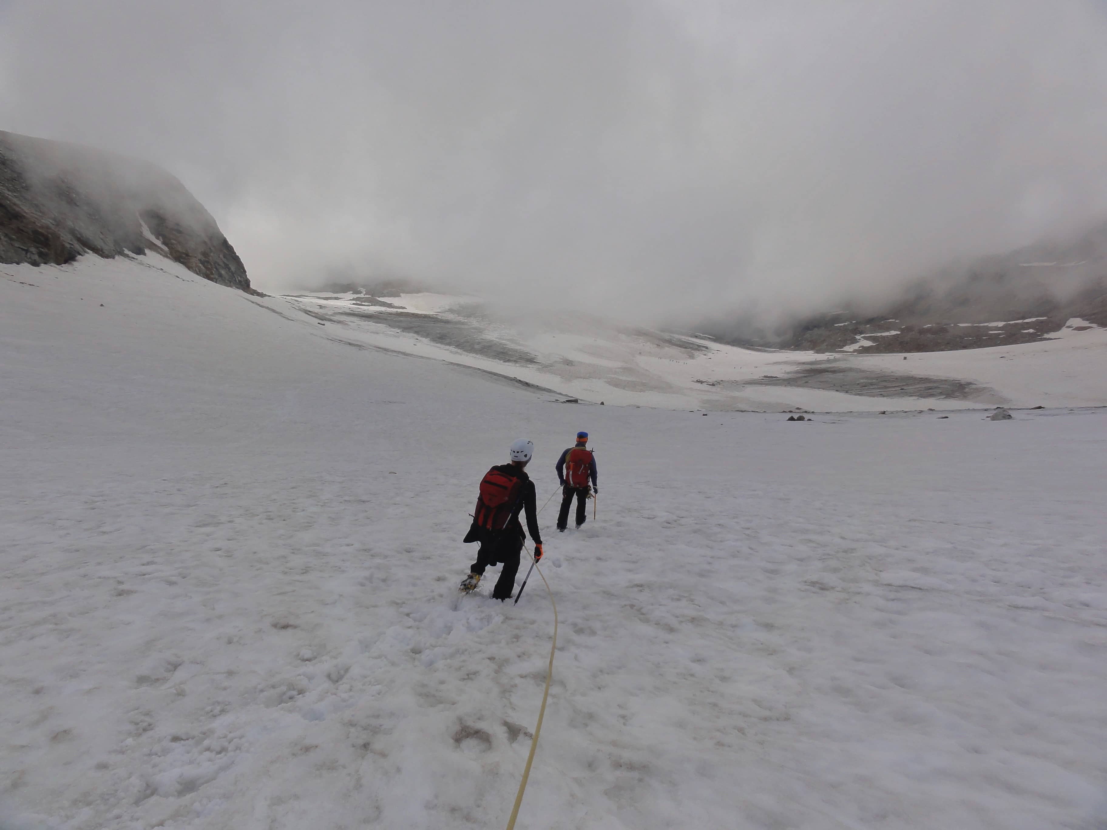 Abstieg vom Giordanispitz zum Hüttenweg